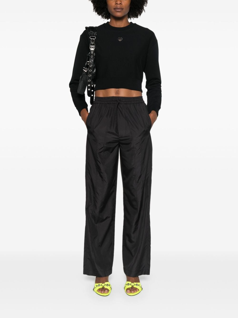 MOSCHINO JEANS straight-leg trousers - Zwart