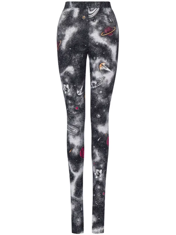 MOSCHINO JEANS space print Leggings Grey FARFETCH IL