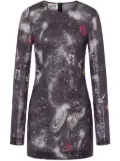 MOSCHINO JEANS astral pattern mini dress - Grey