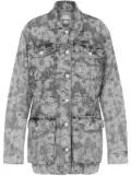 MOSCHINO JEANS floral-print cotton jacket - Grey