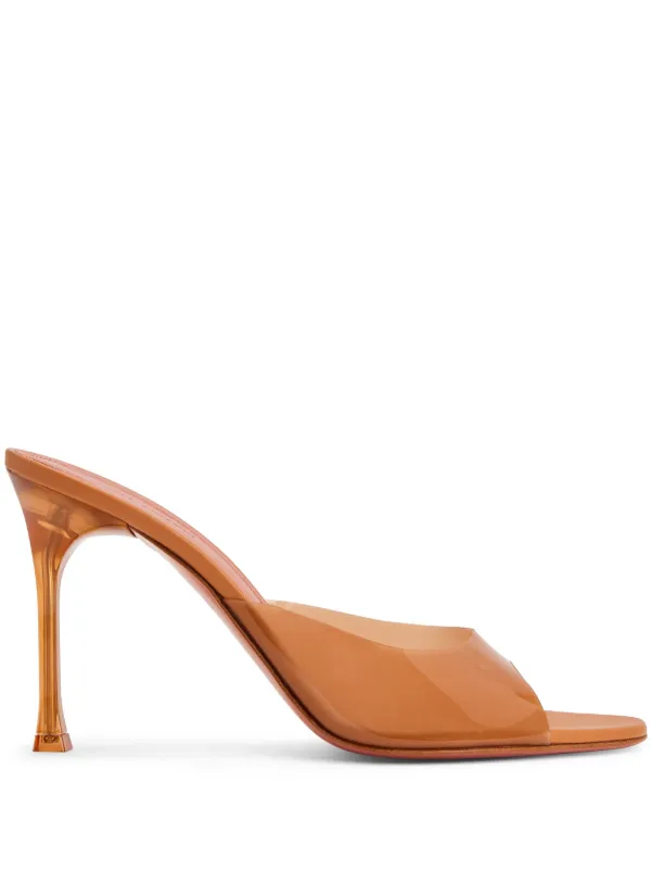 Amina Muaddi Alexa Sandals in Orange