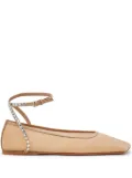 Amina Muaddi Ane ballerina shoes - Neutrals