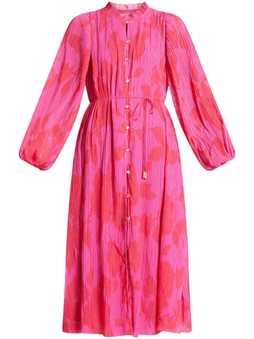 Robe mi-longue à design plissé - Aje - Modalova