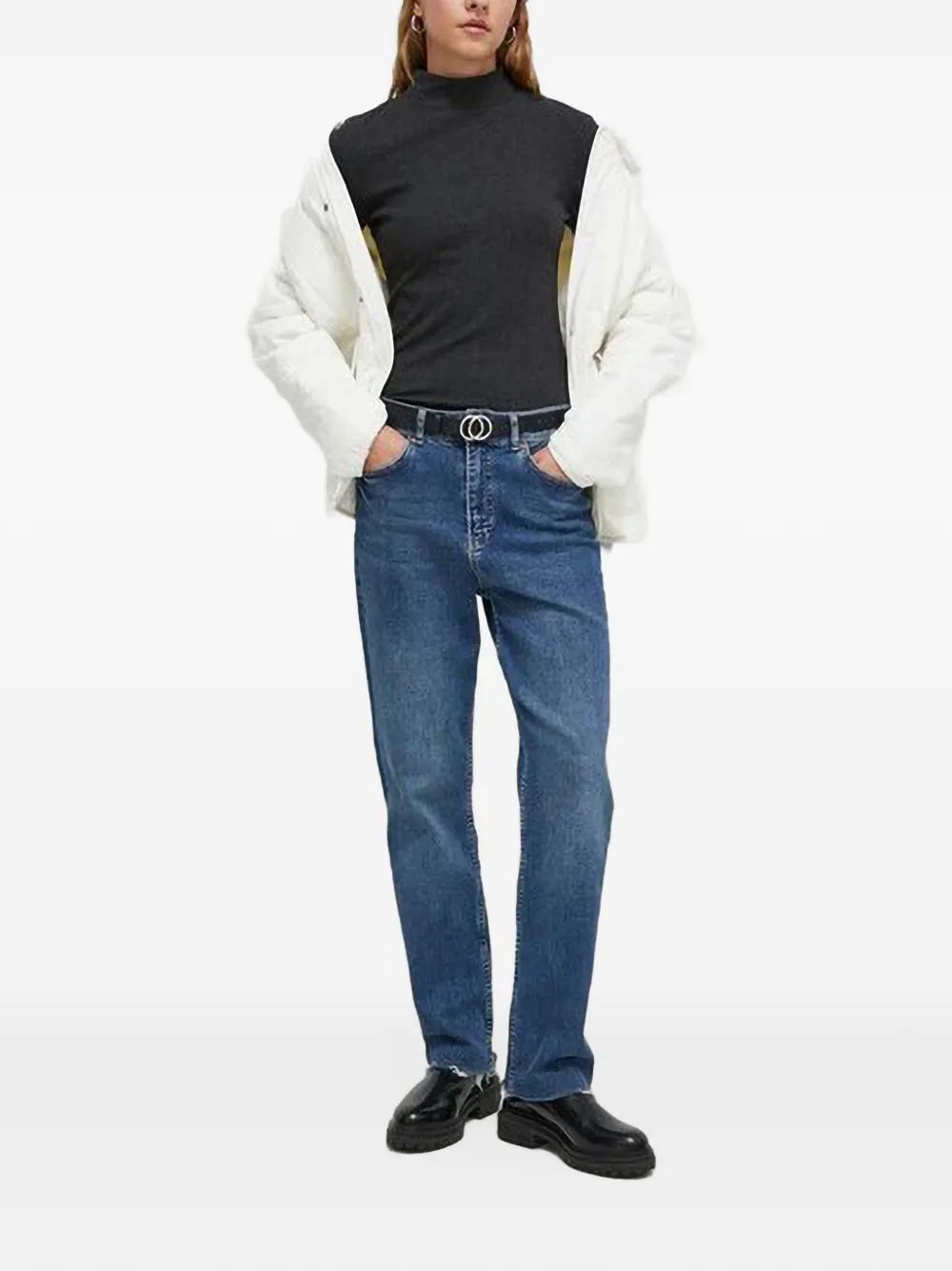 Vans faux-fur-collar puffer jacket Wit
