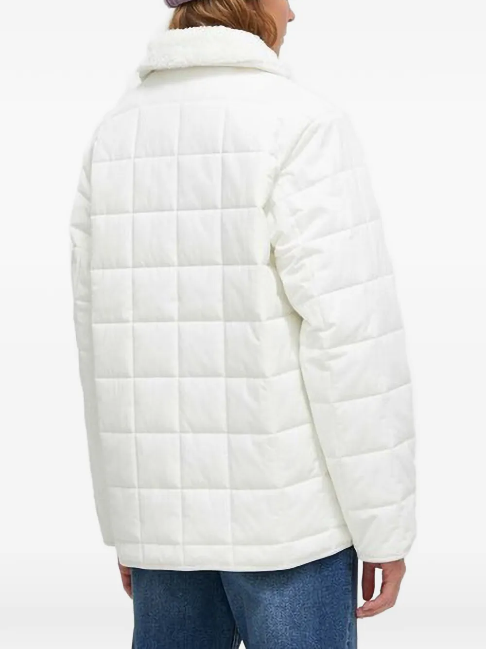 Vans faux-fur-collar puffer jacket Wit