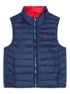 POLO RALPH LAUREN KIDS ジップアップ ダウンベスト | ブルー