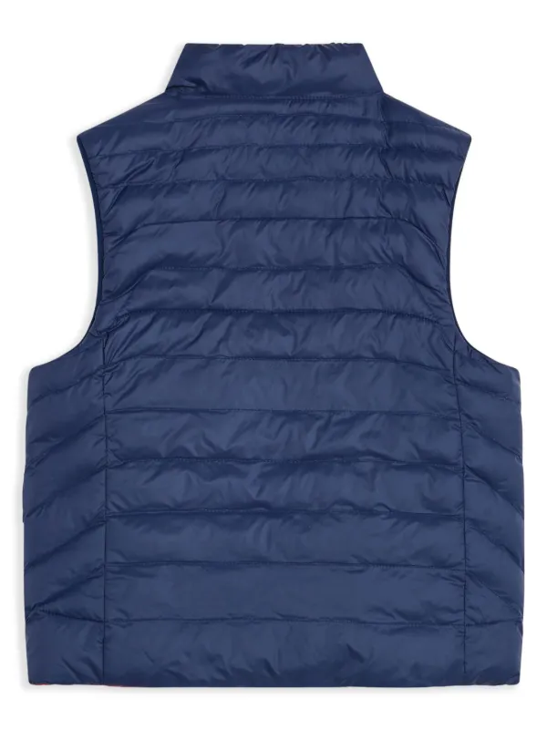 POLO RALPH LAUREN KIDS logo embroidered Gilet Blue FARFETCH TR