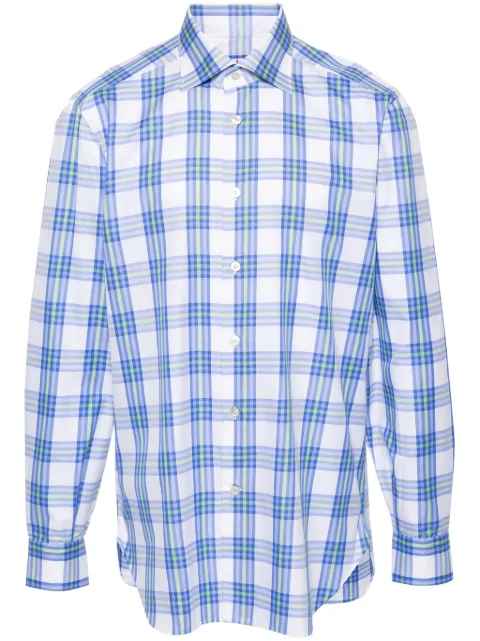 Kiton check-pattern cotton shirt 