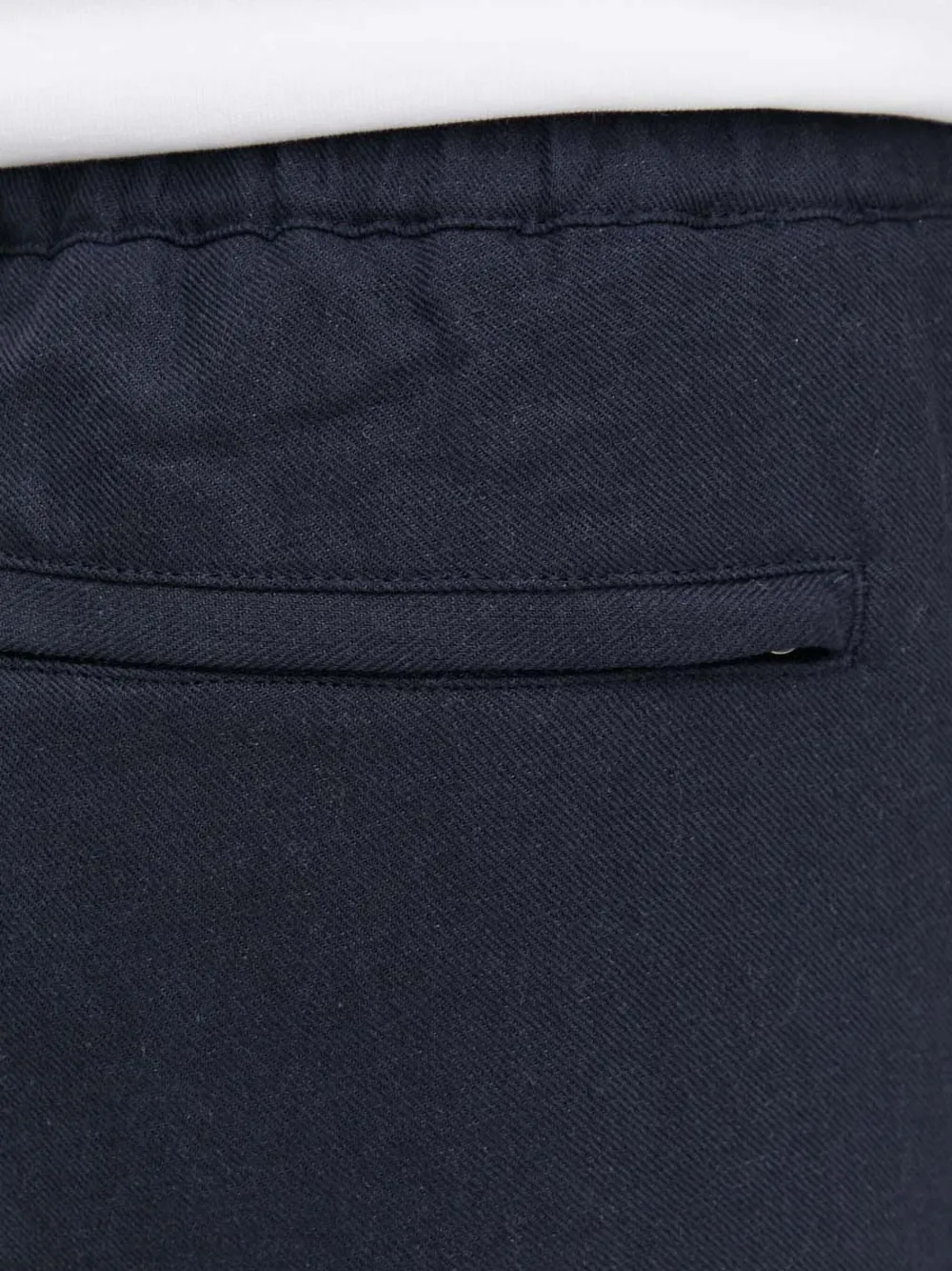 Samsoe & Samsoe Elastic-waist Side-pocket Trousers In Blue