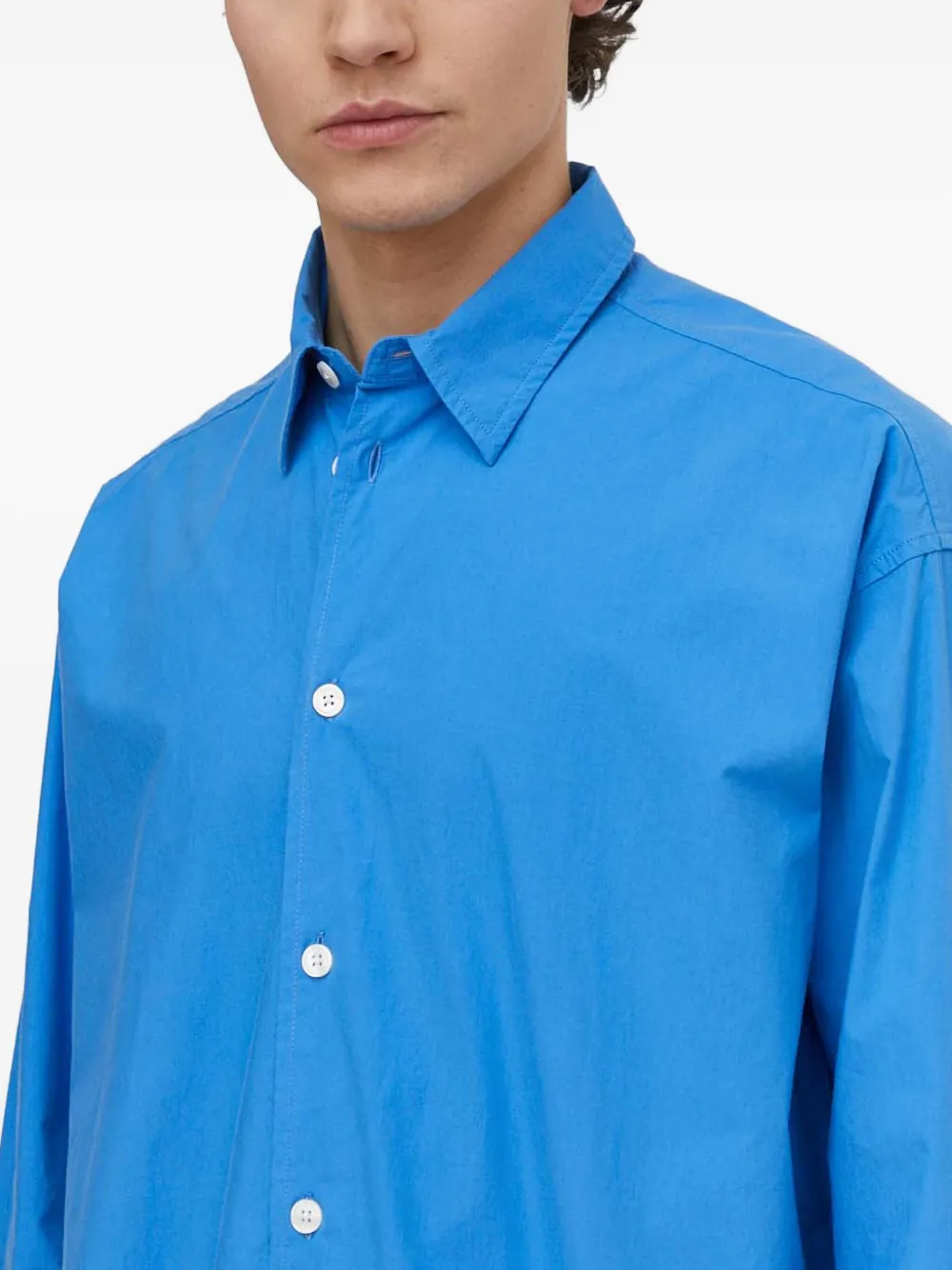 Samsoe & Samsoe Buttoned Long-sleeve Shirt In Blue
