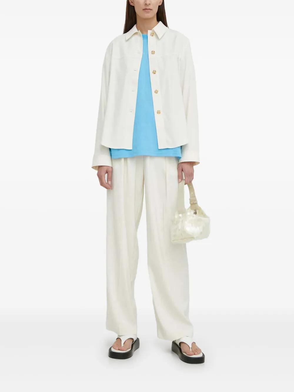 SAMSOE SAMSOE Blouse met knopen - Beige