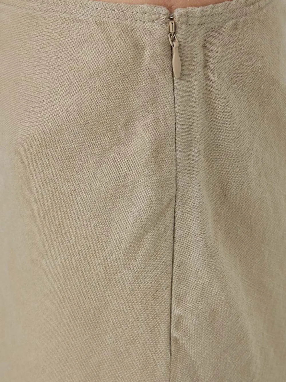 Samsoe & Samsoe Saagneta Zip Midi Skirt In Neutral