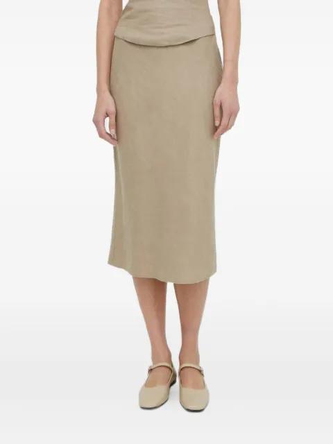 SAMSOE SAMSOE Saagneta zip midi skirt