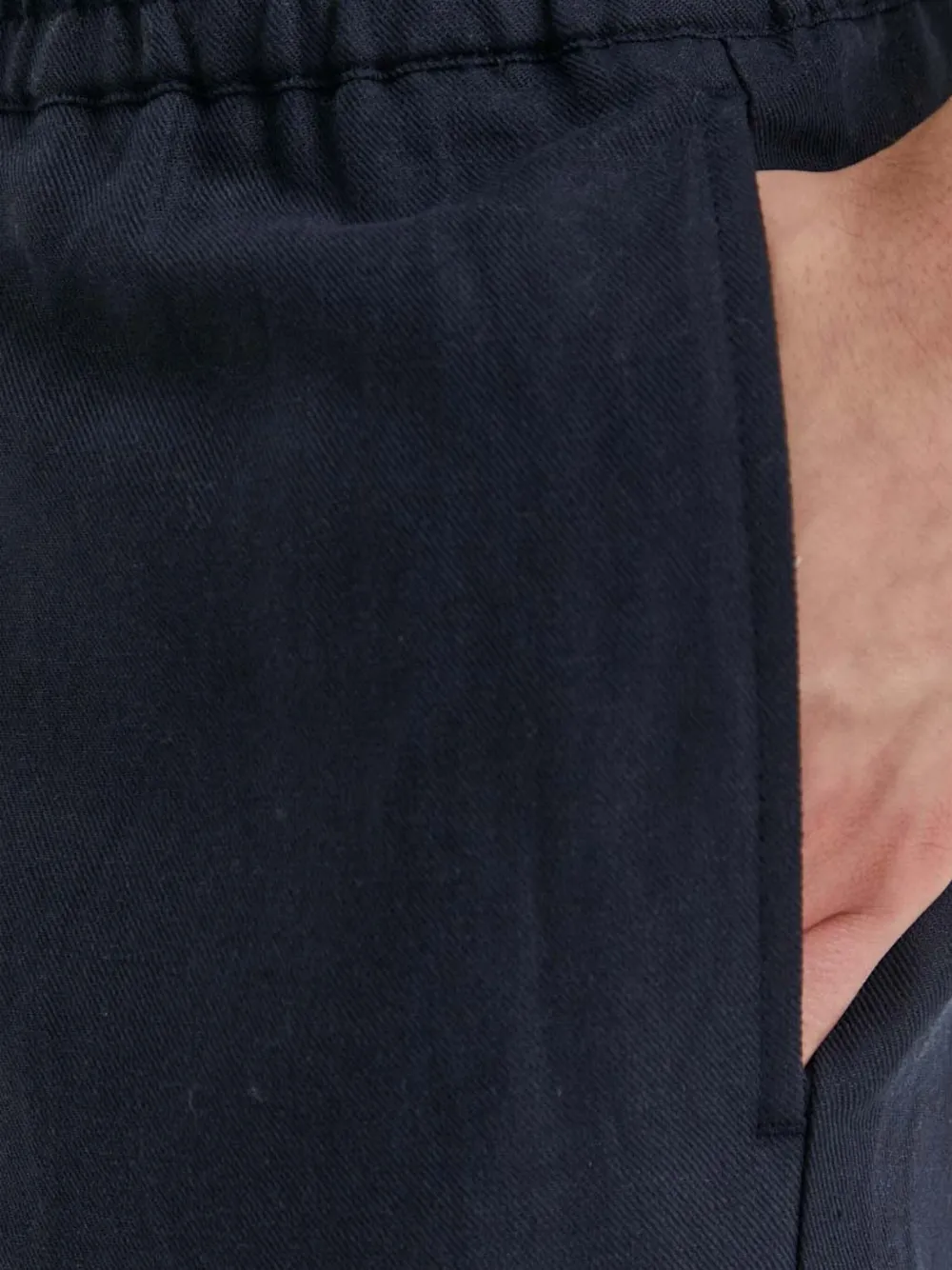 Samsoe & Samsoe Elastic-waist Chino Shorts In Blue