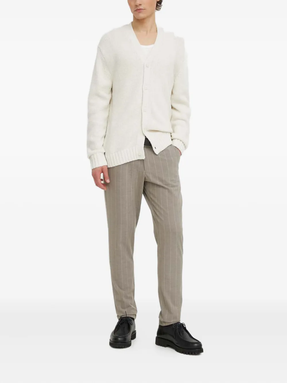 Samsoe & Samsoe Saenzo Button V-neck Cardigan In Neutral
