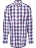 Kiton checked cotton shirt - White