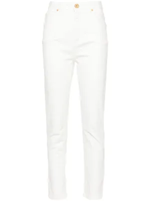 Maison Margiela Distressed straight-leg Jeans | White | FARFETCH CA