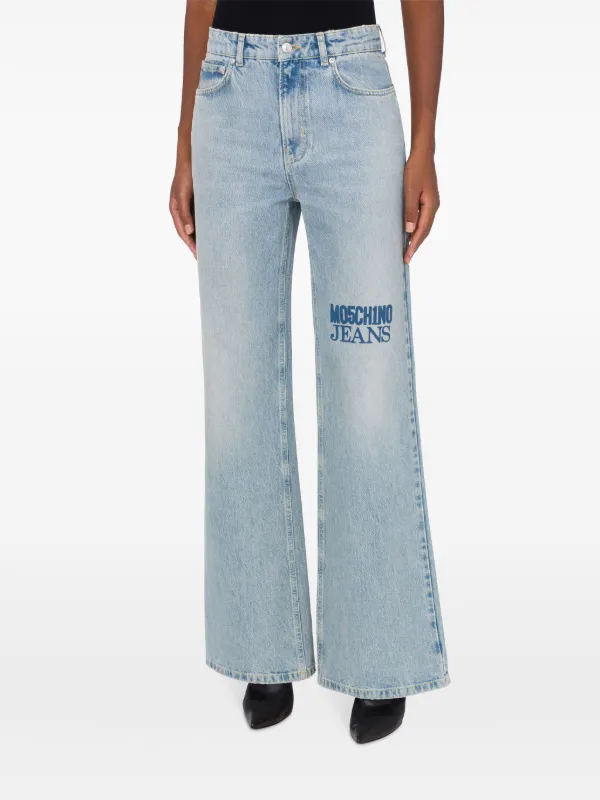 MOSCHINO JEANS mid-rise flared-leg Jeans | Blue | FARFETCH