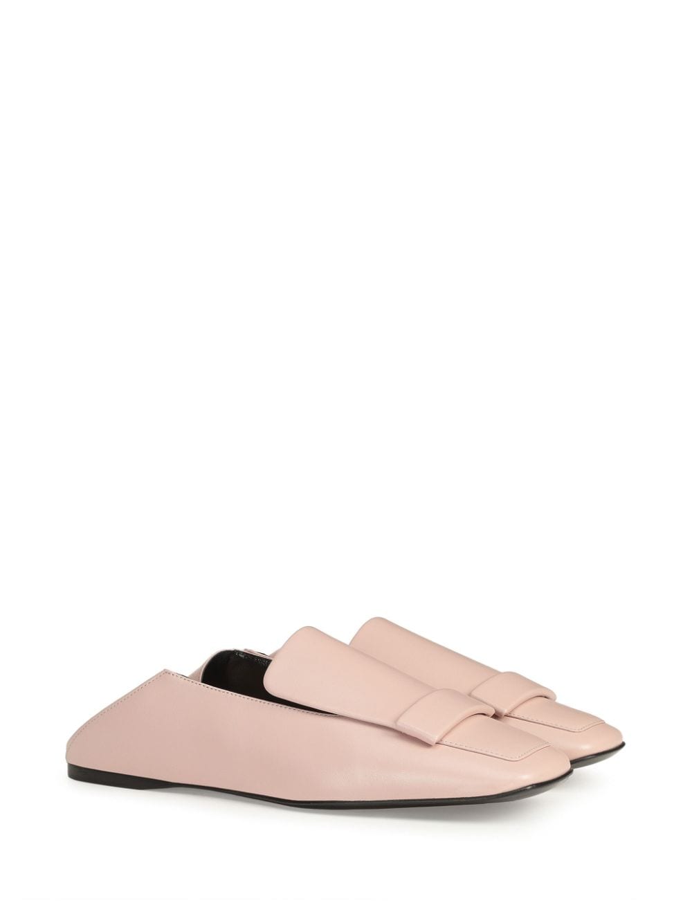 Sergio Rossi Srq leren slippers met vierkante neus - Roze