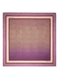 Sergio Rossi mermaid scale-pattern silk scarf - Pink
