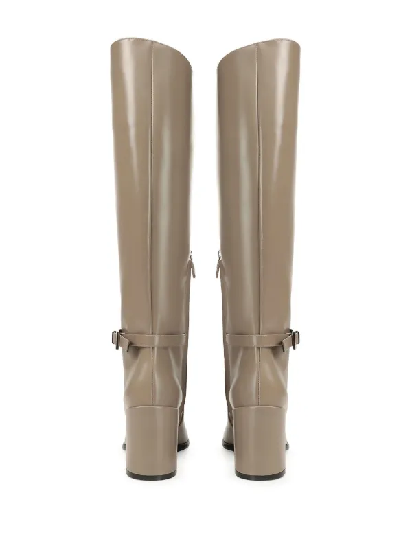 Sergio Rossi 80mm Sr Nora Leather Boots | Neutrals | FARFETCH AO