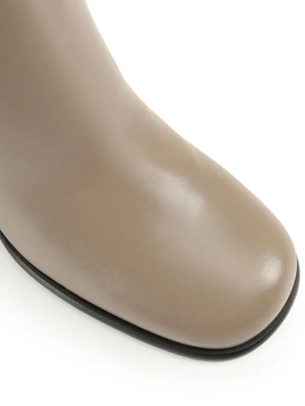 Sergio Rossi 80mm Sr Nora Leather Boots | Neutrals | FARFETCH AO