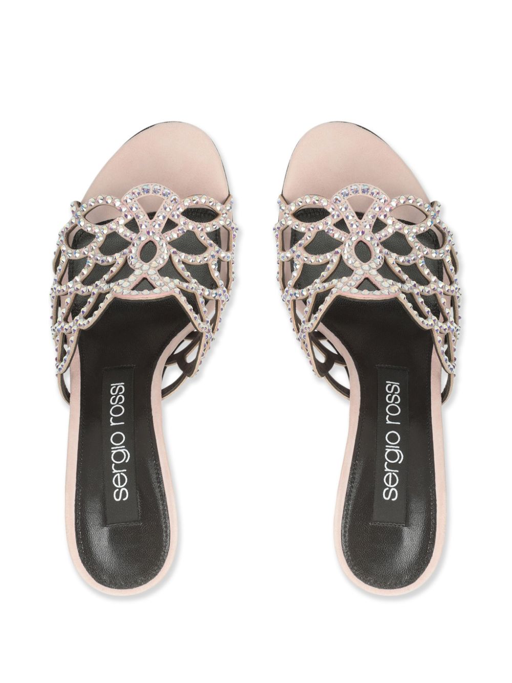 Sergio Rossi 90 mm SR Mermaid slippers Roze