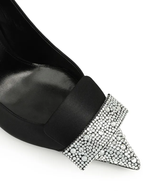 Sergio Rossi Embellished 90mm Leather Shoes | Black