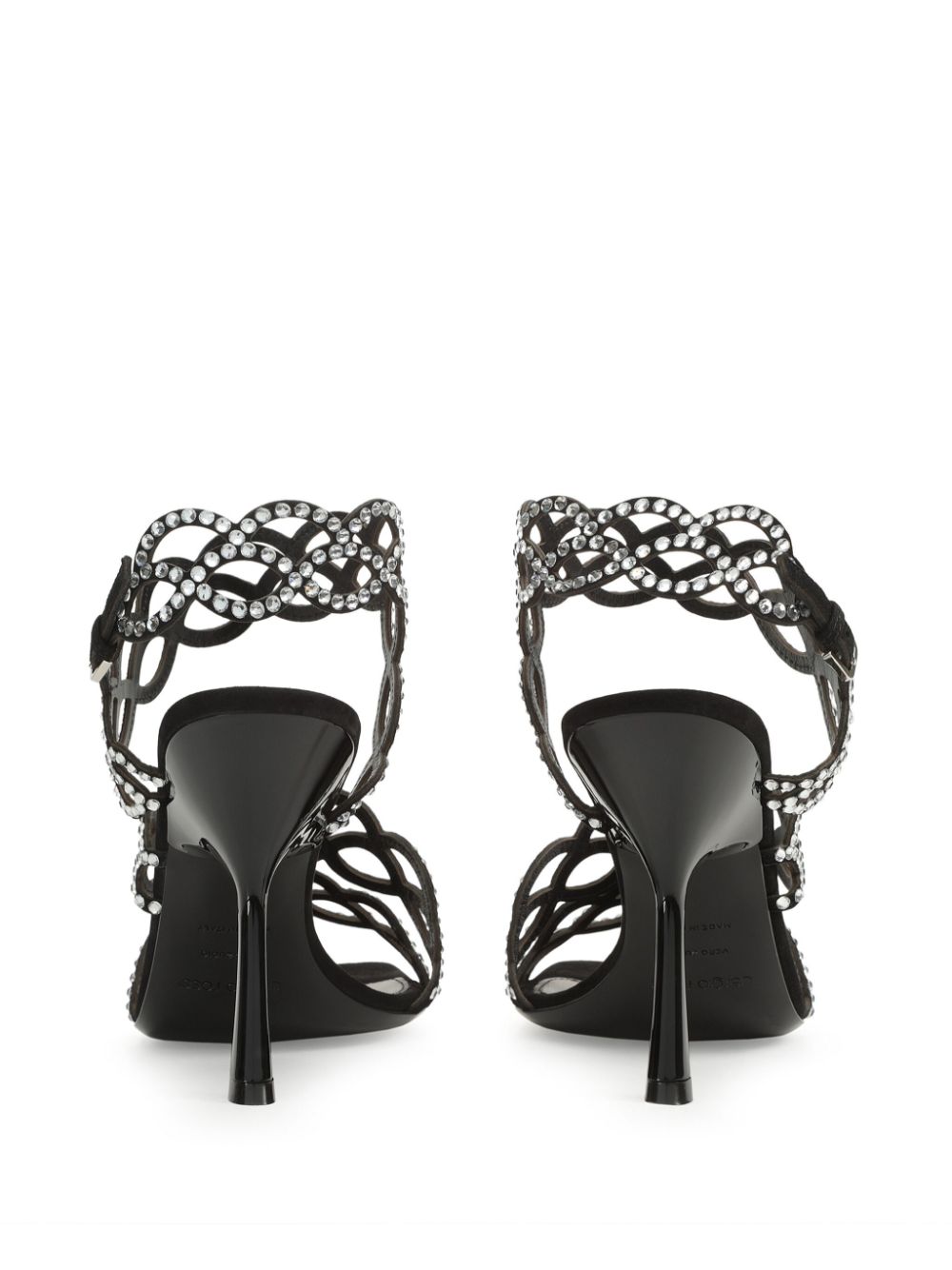 Shop Sergio Rossi 100mm Sr Mermaid Sandals In Black