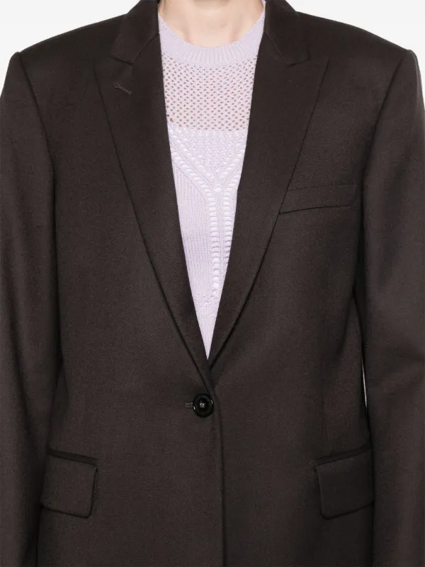 ジャケット Stella McCartney Single-breasted wool blazer Stella McCartney single-breasted Wool Blazer | Brown | FARFETCH