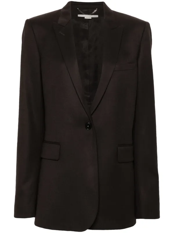 ジャケット STELLA MCCARTNEY BROWN WOOL BLAZER Stella McCartney Unveils Her AW23 Collection During A Live