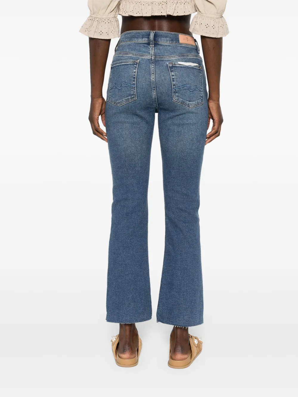 7 FOR ALL MANKIND DAISY MID-RISE CROPPED JEANS