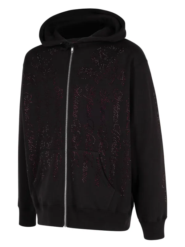 Supreme crystal embellished Hoodie Black FARFETCH TR