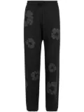 Denim Tears Cotton Wreath-print track pants - Black