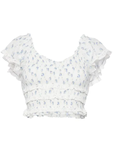 LoveShackFancy Beaming cotton top