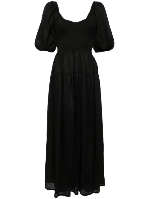 CHÉ Rosarico puff sleeves linen dress