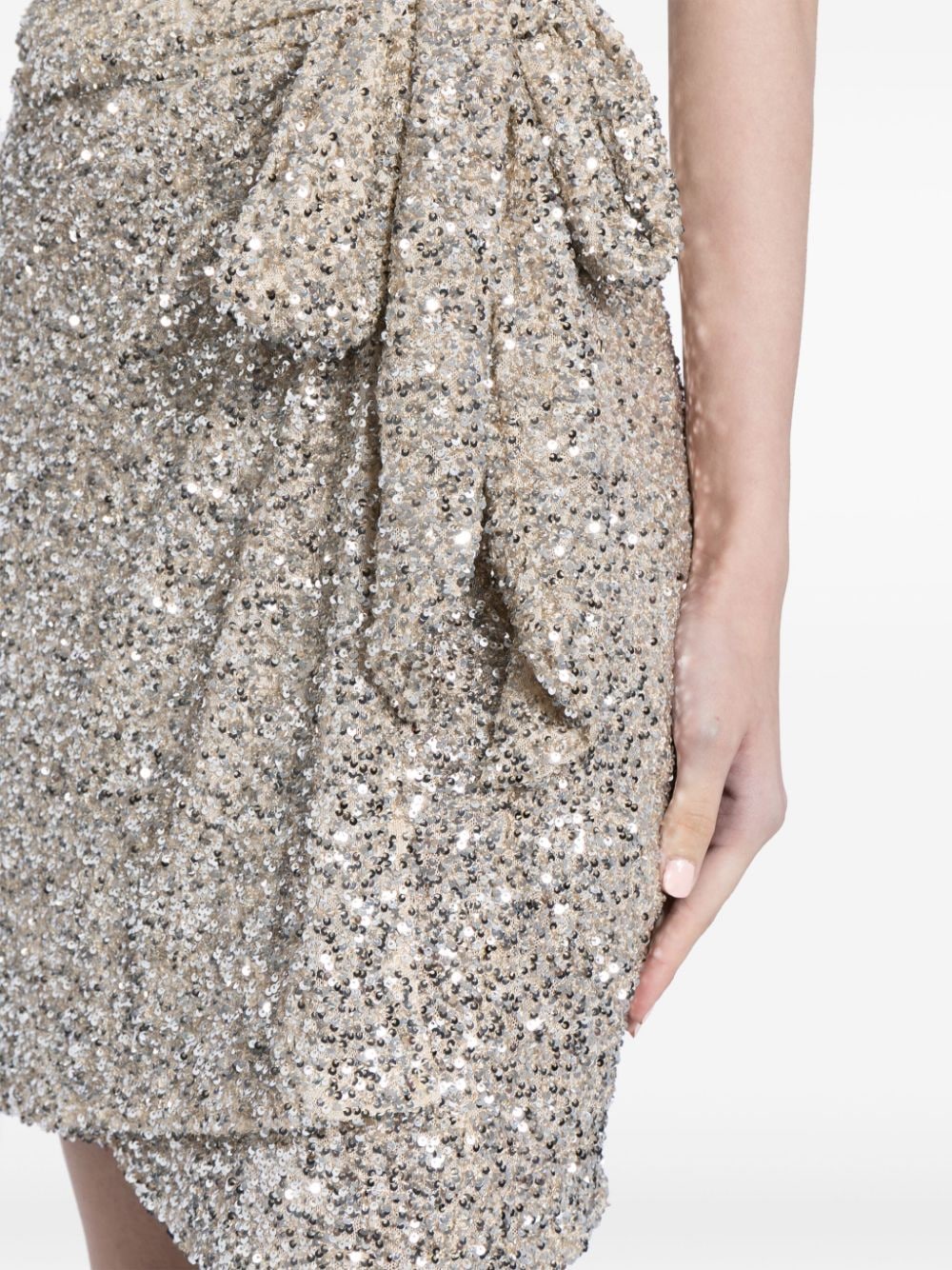 Shop Never Fully Dressed Jaspre Sequin-embellished Skirt In Silver