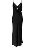 MISHA layered silk maxi dress - Black