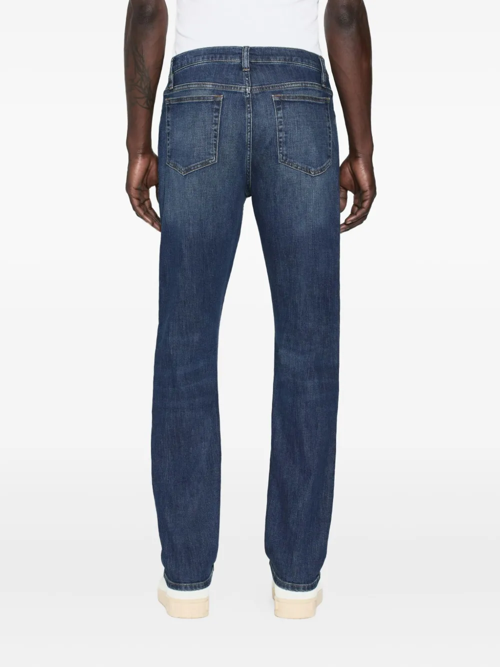 Frame Whiskering-effect Jeans In Blue