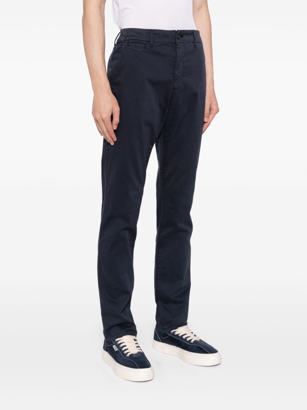 Shop Paige Danford Slim-cut Chino Trousers In Blue