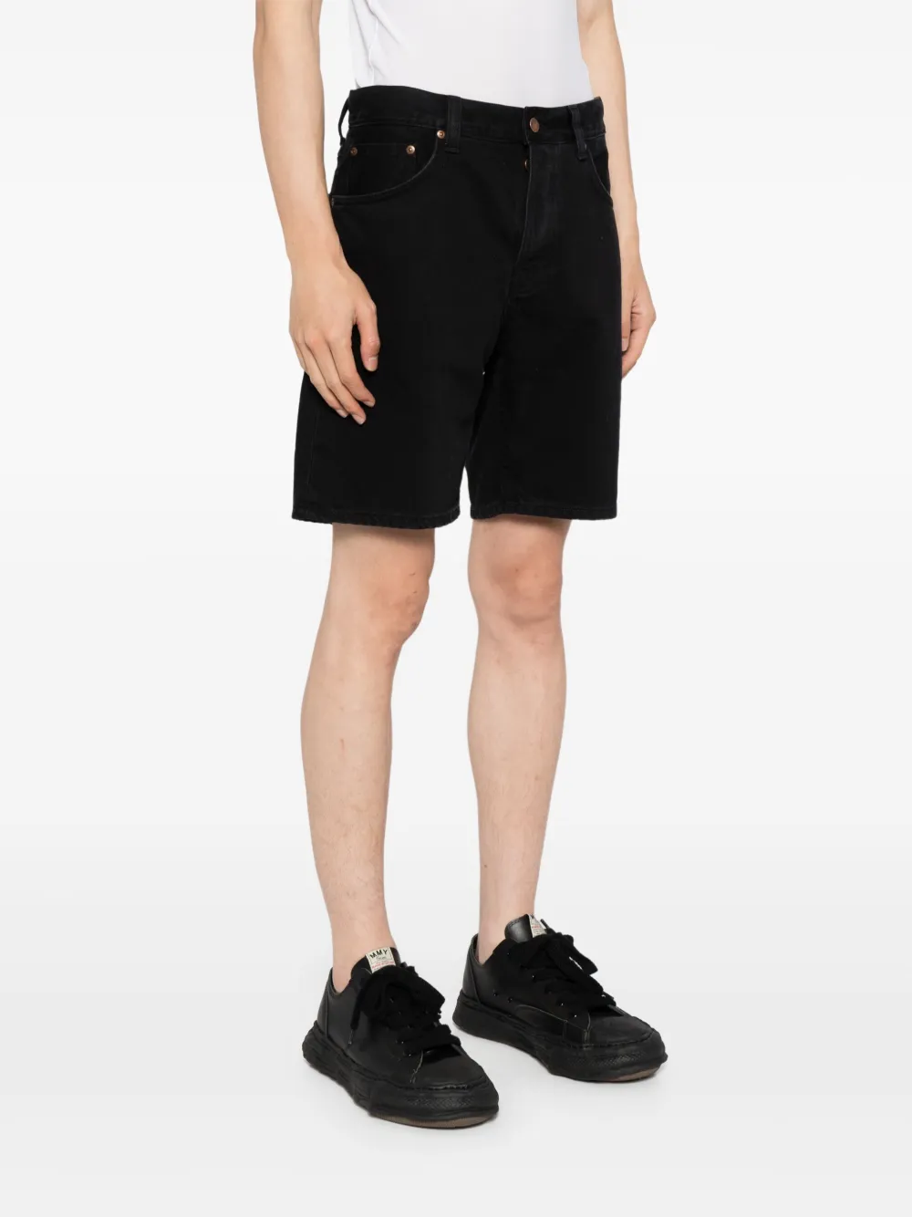Nudie Jeans Seth denim shorts Zwart