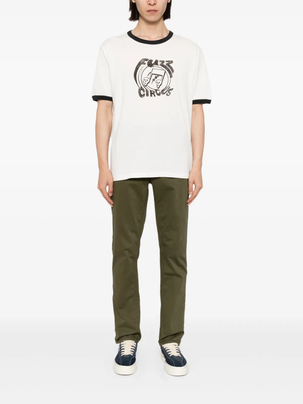 Nudie Jeans logo print cotton T-shirt - Wit