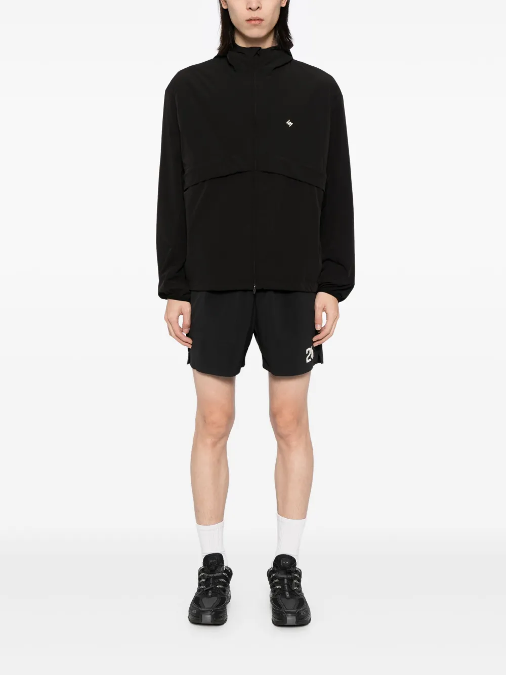 Represent 247 sportjack met capuchon - Zwart