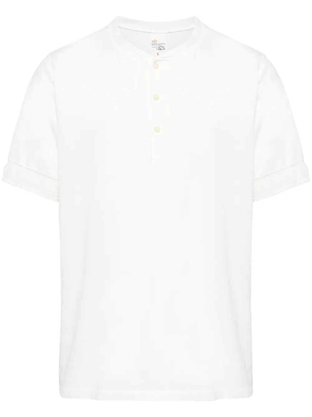 Nudie Jeans Henley katoenen T-shirt Wit