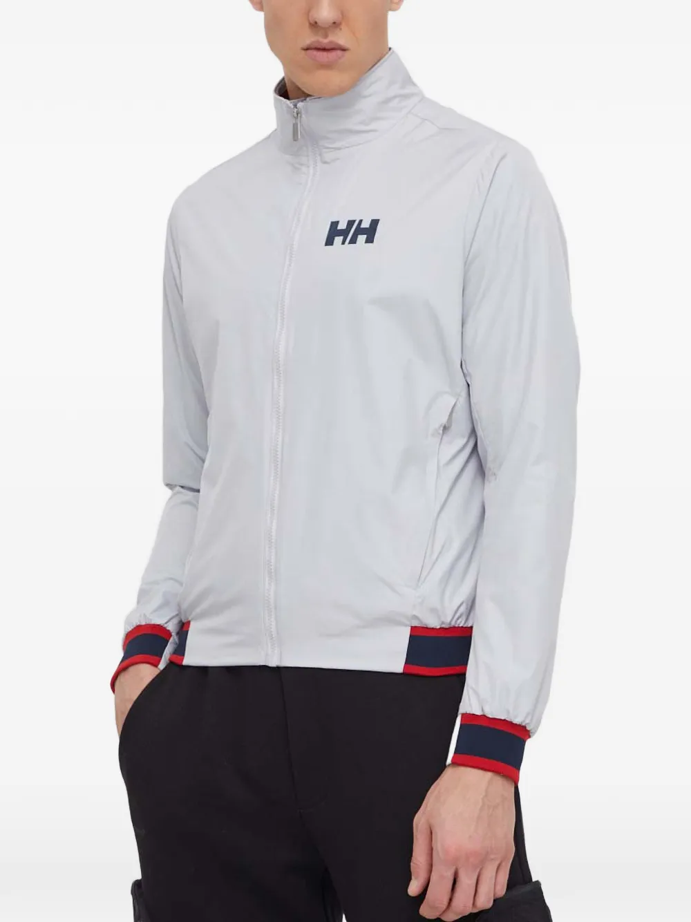 Helly Hansen chaqueta ligera con cremallera y logo | gris | Image 1