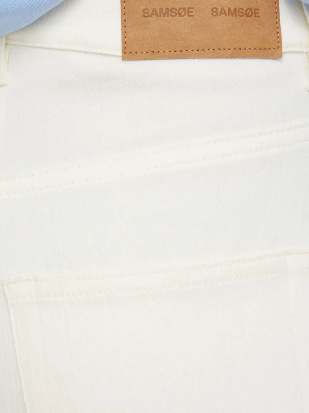 Samsoe & Samsoe Logo-patch Five-pocket Jeans In Neutral
