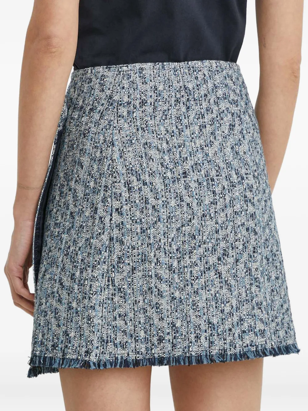 Samsoe & Samsoe Salinez Fringed Pocket Mini Skirt In Blue