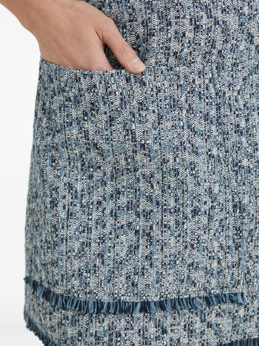 Samsoe & Samsoe Salinez Fringed Pocket Mini Skirt In Blue