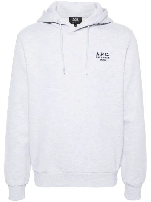 Hoodie en coton biologique à logo brodé - A.P.C. - Modalova