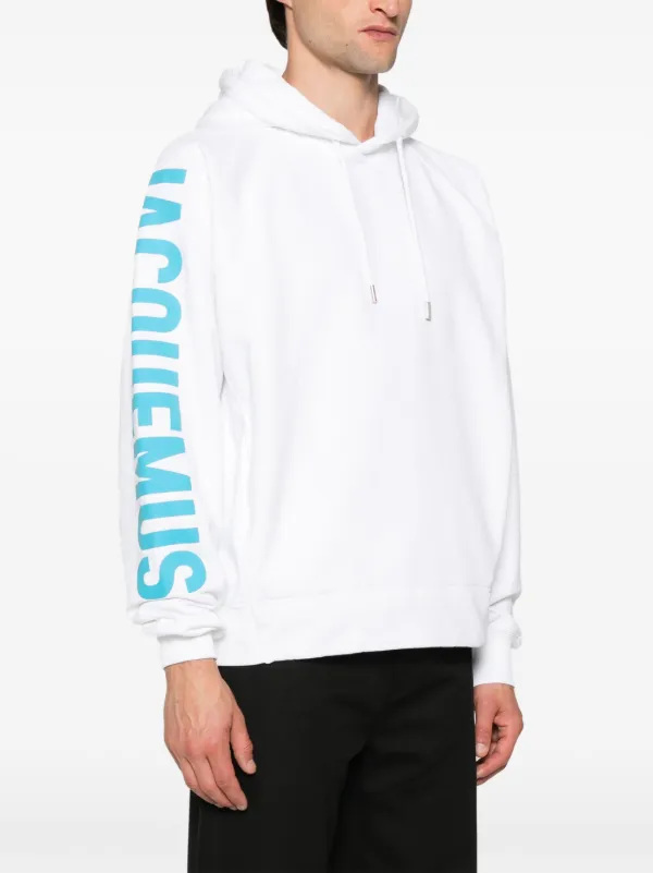 ジャックムス JACQUEMUS  35SS  245JS234 スリーブロゴプルオーバーパーカー メンズ L Jacquemus ロゴ パーカー | ホワイト | FARFETCH JP